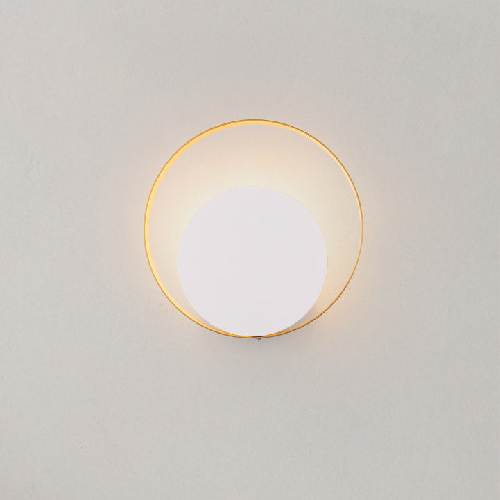 Modern Minimalist Iron Circle Ring 1-Light Wall Sconces Lamp For Bedroom