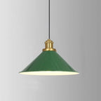 RetroDome Industrial Vintage Pendant Light | Green Iron Dome Design | Single Light | Rustic Ceiling Lighting