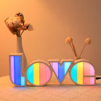 Modern Art Deco waterproof PS LOVE letters LED table lamp for the bedroom