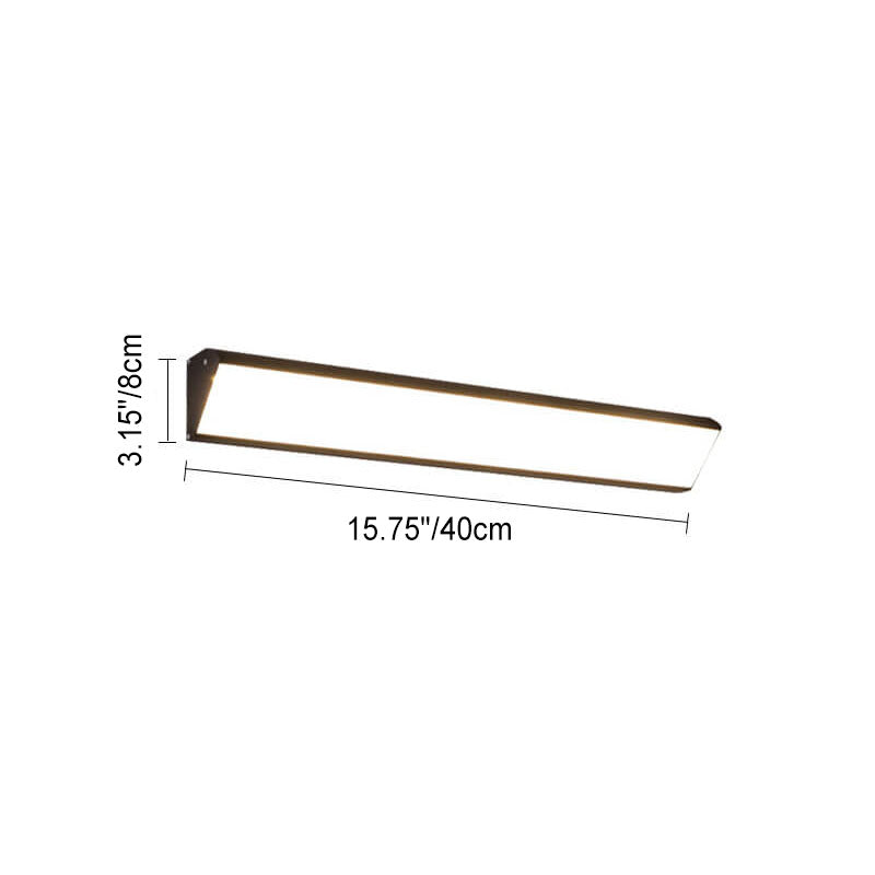 AquaBar Modern LED Outdoor Wall Light | Aluminum & Acrylic | Durable & Waterproof | Warm White | Various Sizes