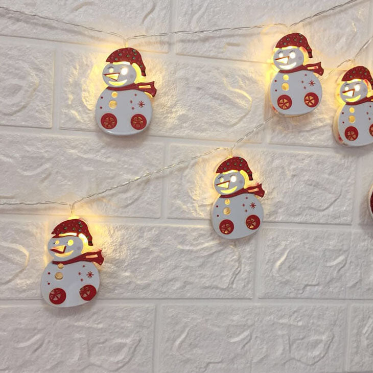 Battery-Powered LED Christmas String Lights with 10 or 20 Bells and Elk Designs