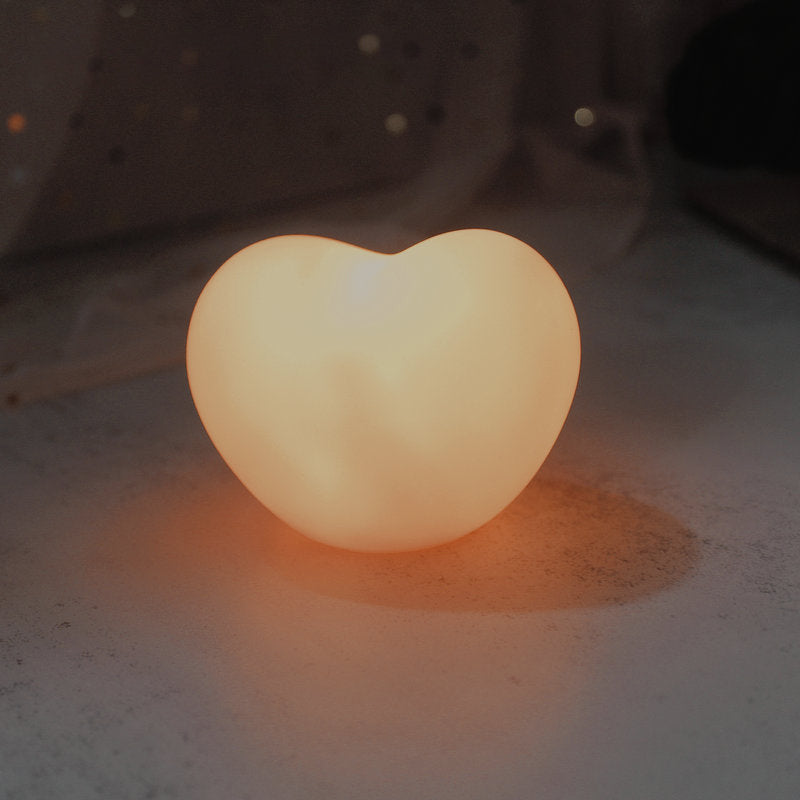 LuvSphere Silicone LED Night Light | Heart-Shaped Design | Table Lamp | Warm Mood Light | Decorative