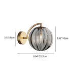 Contemporary Scandinavian Round Ball Iron Glass 1-Light Wall Lamp for Living Room