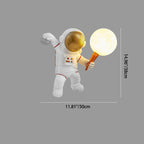 CosmoBuddy Astronaut Wall Lamp | Creative Design | Resin & ABS | LED Bedroom Light