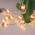 Battery-Powered Christmas LED String Lights with Snowman Designs and Multiple Lengths