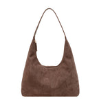 Suede messenger bag with large capacity