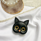 3D cute kitten phone holder with mini mirror