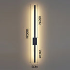 Industrial Minimalist Long LED Iron Wall Lights for Contemporary Living Room Décor and Stylish Illumination