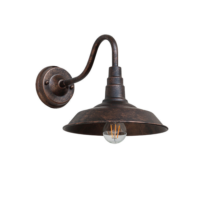 Noctura Classic Wall Lamp | Vintage Design | Iron Frame with Round Glass Shade | 1-Light Dining Room Lighting