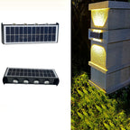 Modern Simplicity Solar Waterproof Rectangular ABS PMMA LED Wall Light Lamp For Outdoor Patio