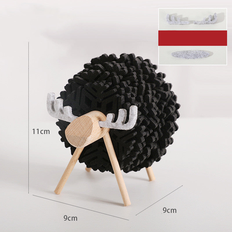 Felt Sheep Coaster Set