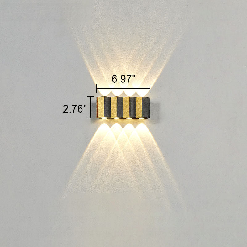 Modern Light Luxury Golden Aluminium Outdoor Waterproof Terrace LED Wall Light Lamp