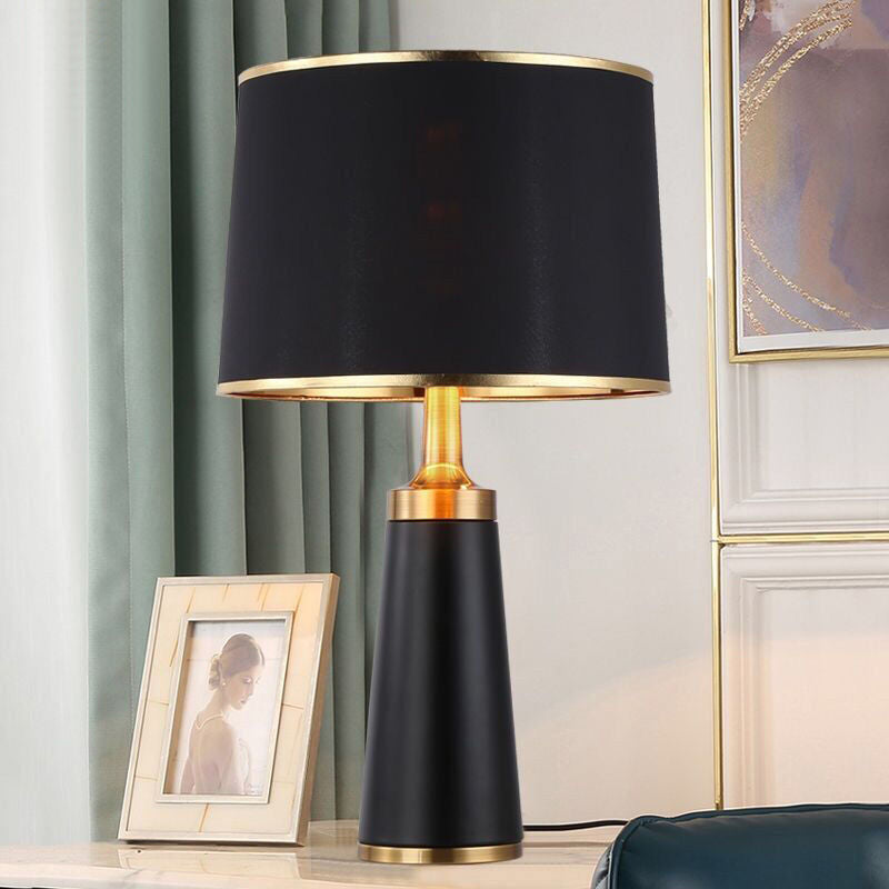 Modern Transitional Cylinder Iron Fabric 1-Light Table Lamp for the Living Room