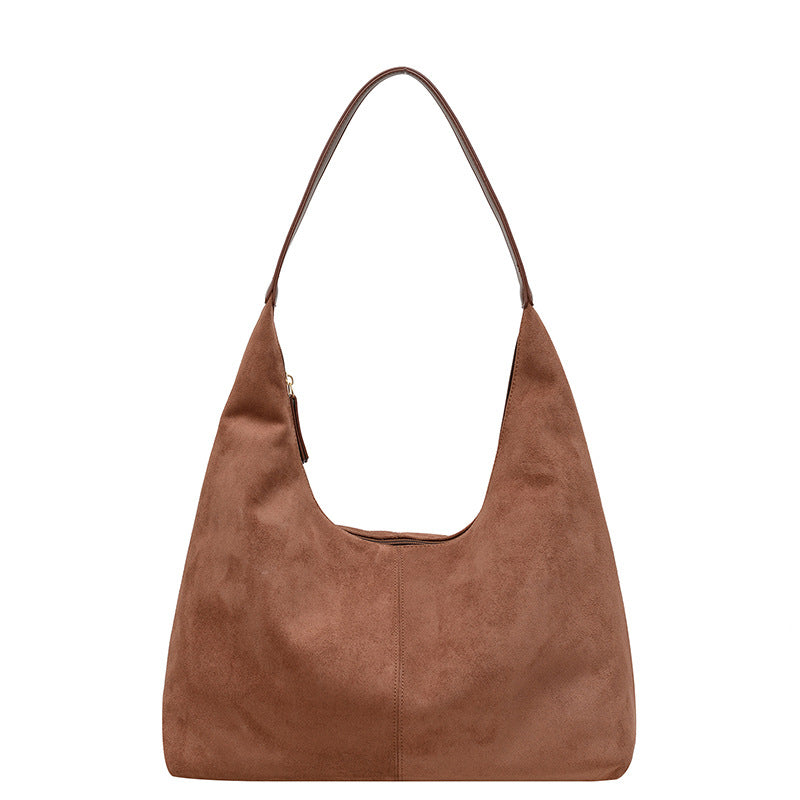 Suede messenger bag with large capacity