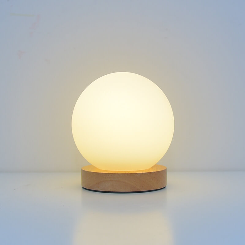 Modern Minimalistic Round USB Rechargeable LED Night Light Table Lamp