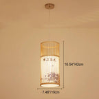 Bambora Zen Pendant Light | Handwoven Bamboo Lantern | Japanese Design | Natural Elegance