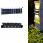 Modern Simplicity Solar Waterproof Rectangular ABS PMMA LED Wall Light Lamp For Outdoor Patio