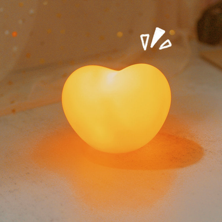 LuvSphere Silicone LED Night Light | Heart-Shaped Design | Table Lamp | Warm Mood Light | Decorative