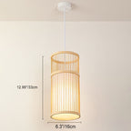 Bambora Zen Pendant Light | Handwoven Bamboo Lantern | Japanese Design | Natural Elegance