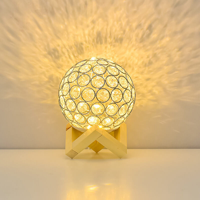 Modern Minimalistic Round USB Rechargeable LED Night Light Table Lamp