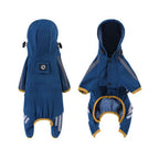 Stylish waterproof adjustable reflective stripe dog rain jacket with hood