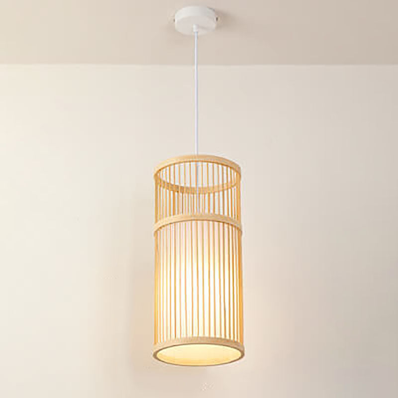 Bambora Zen Pendant Light | Handwoven Bamboo Lantern | Japanese Design | Natural Elegance