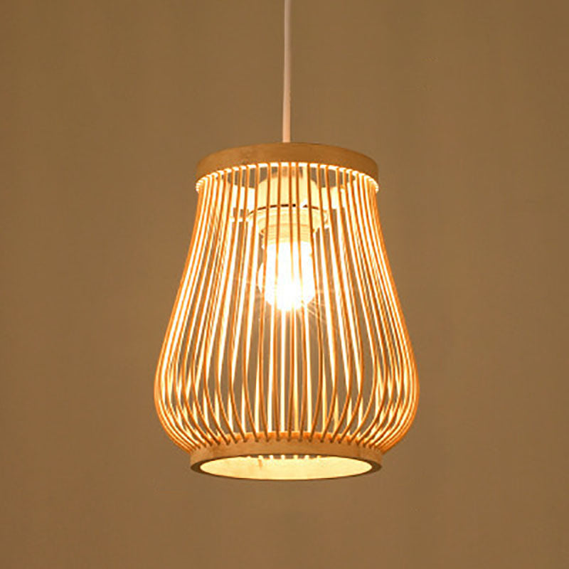 Bambora Zen Pendant Light | Handwoven Bamboo Lantern | Japanese Design | Natural Elegance