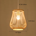 Bambora Zen Pendant Light | Handwoven Bamboo Lantern | Japanese Design | Natural Elegance