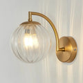 Contemporary Scandinavian Round Ball Iron Glass 1-Light Wall Lamp for Living Room