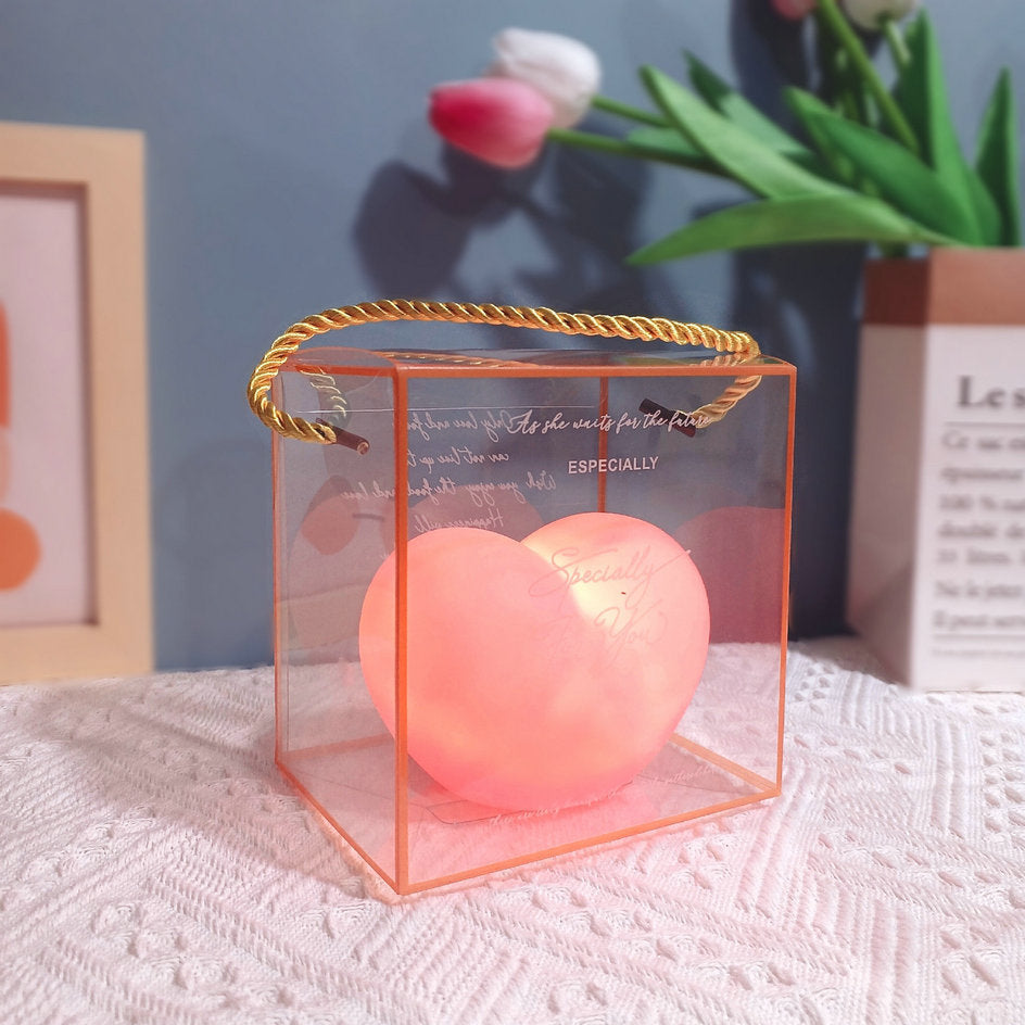 LuvSphere Silicone LED Night Light | Heart-Shaped Design | Table Lamp | Warm Mood Light | Decorative