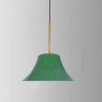 RetroDome Industrial Vintage Pendant Light | Green Iron Dome Design | Single Light | Rustic Ceiling Lighting