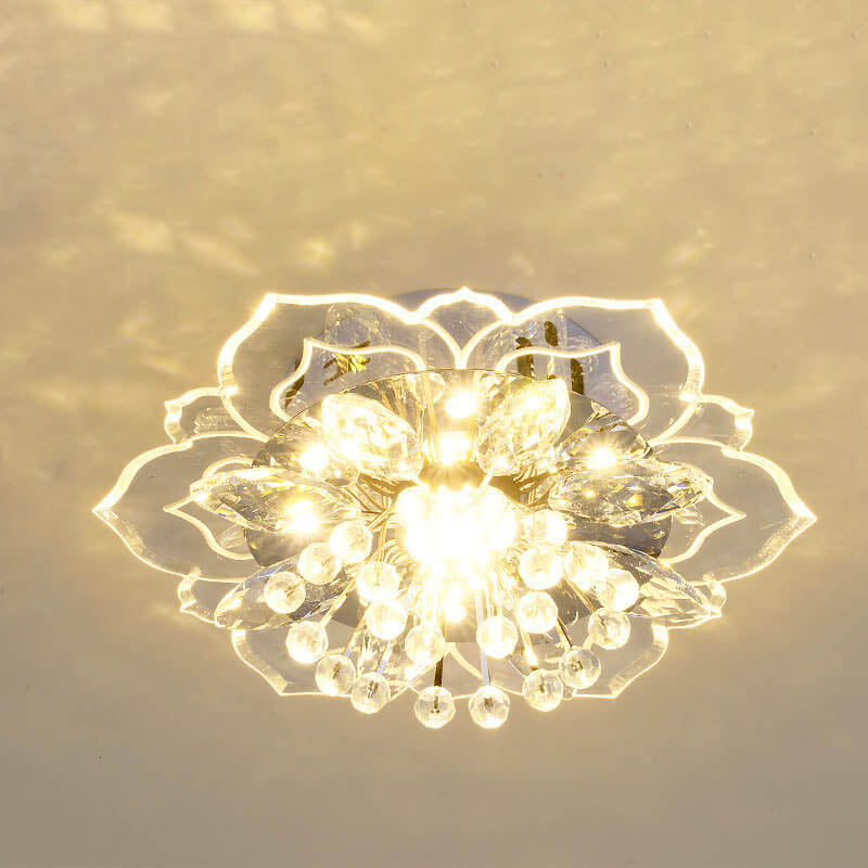 GlowPetal | LED Crystal Ceiling Light | Flower Shaped, RGB Color Changing & Energy Efficient