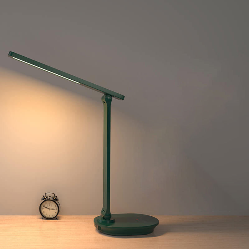Modern double foldable eye care wireless rechargeable LED desk lamp