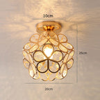Flowers Style Glass Hallway Ceiling Light