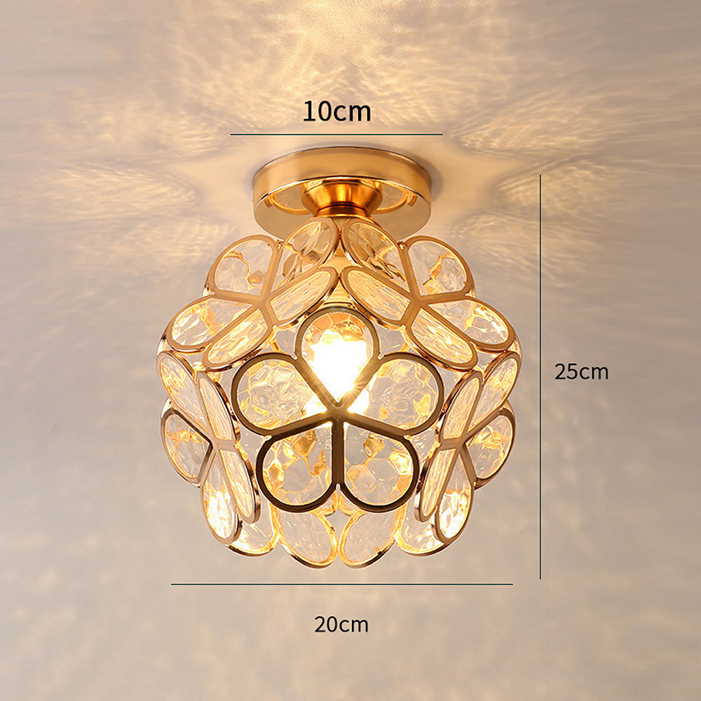 Glass Flower Ceiling Lamp - FloraGlow