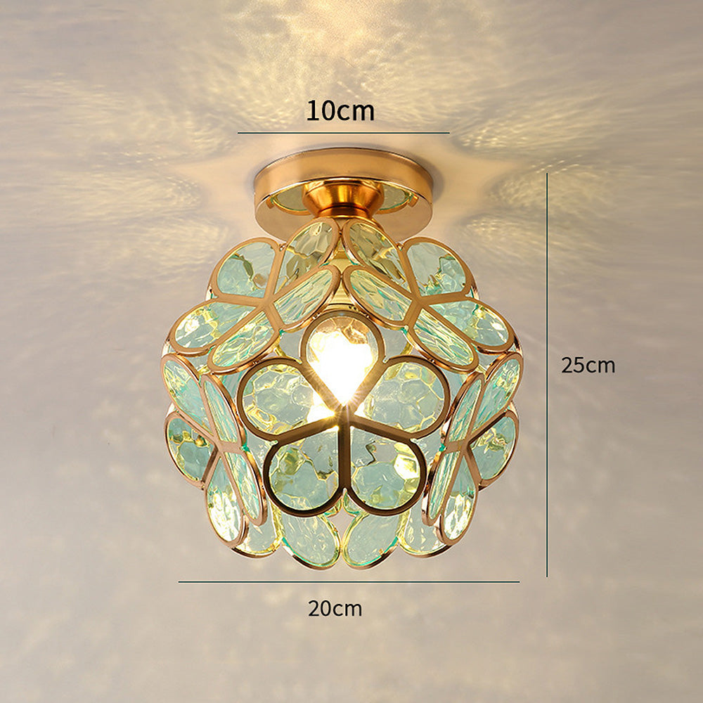 Glass Flower Ceiling Lamp - FloraGlow