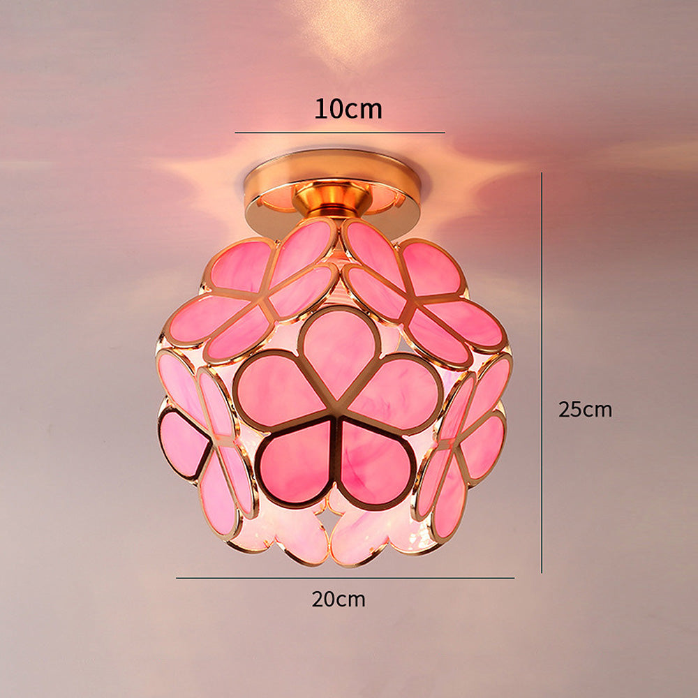 Glass Flower Ceiling Lamp - FloraGlow
