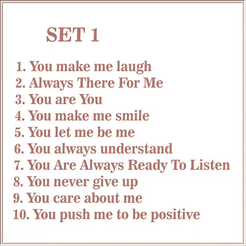 "Reasons why you are my friend" Friendship gift