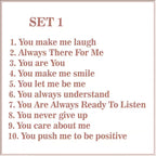 "Reasons why you are my friend" Friendship gift