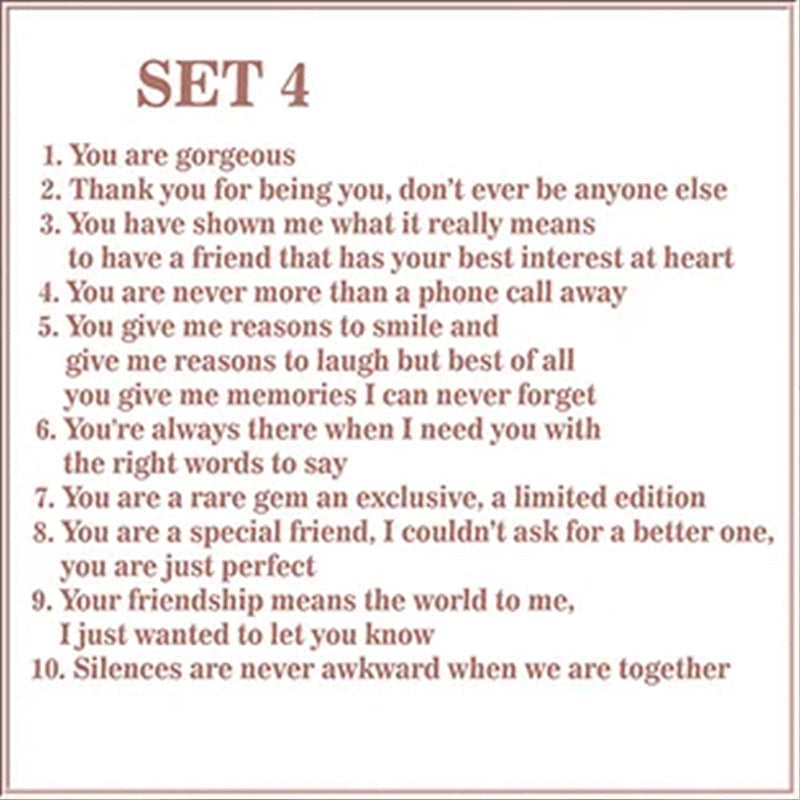 "Reasons why you are my friend" Friendship gift