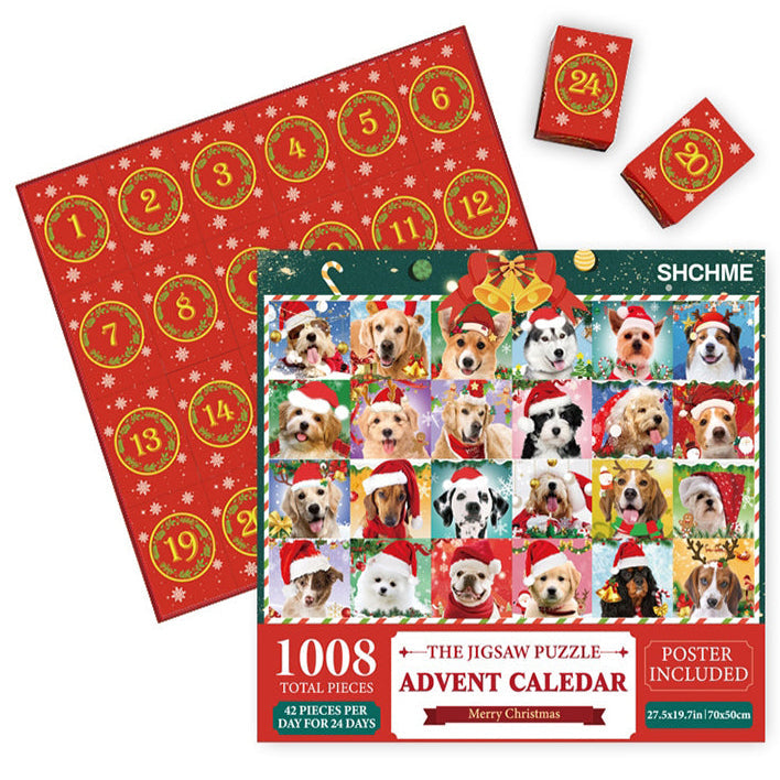 1000PCS Christmas Jigsaw Puzzles Advent Calendar - Christmas Gift