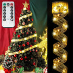 Ribbon Christmas tree decorative lights