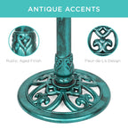 Birdbath for the garden with Fleur-de-Lis decoration