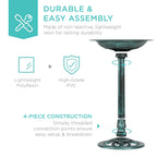 Birdbath for the garden with Fleur-de-Lis decoration