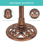 Birdbath for the garden with Fleur-de-Lis decoration