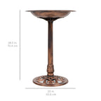 Birdbath for the garden with Fleur-de-Lis decoration