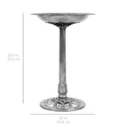 Birdbath for the garden with Fleur-de-Lis decoration
