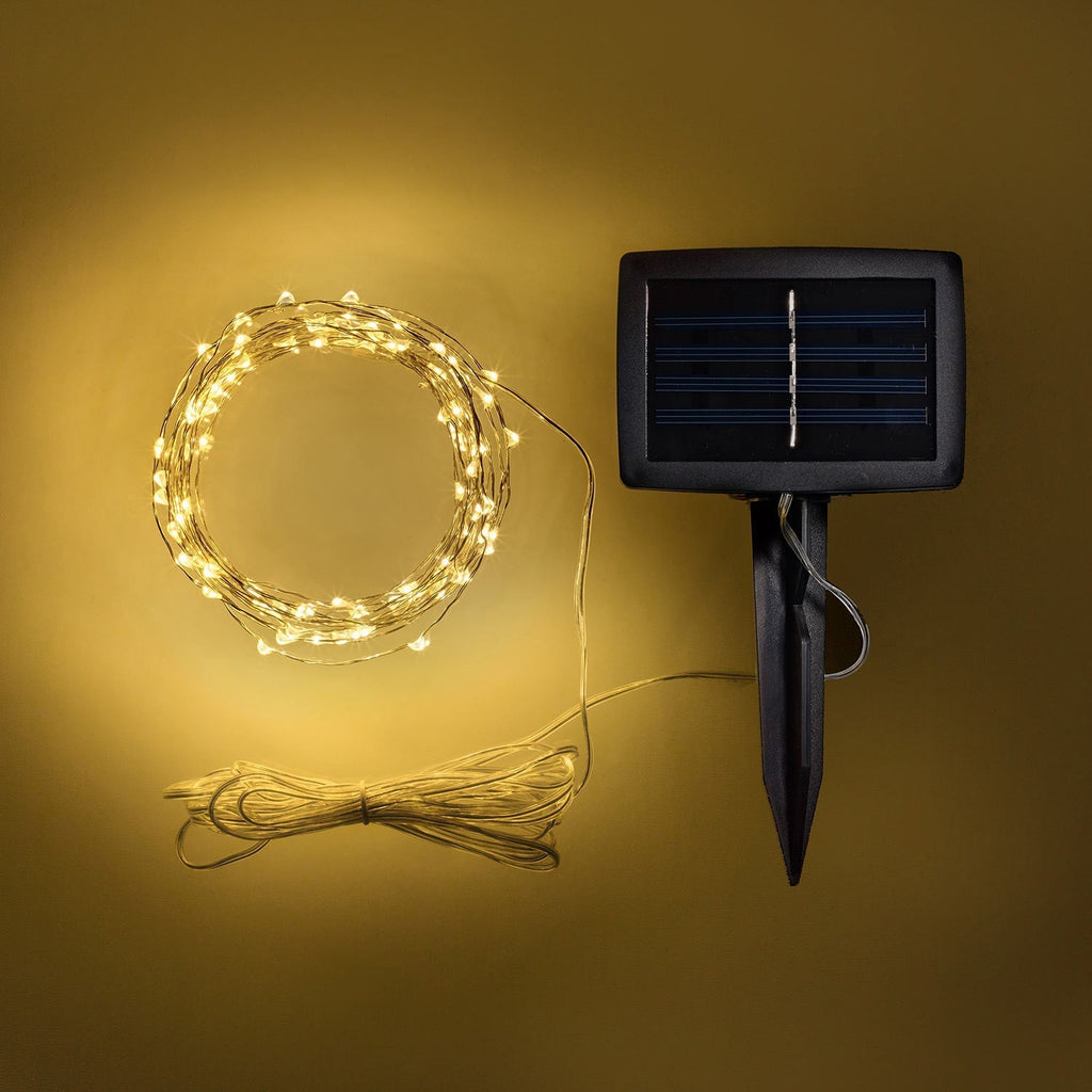 100er LED Micro Solar String Lights warm white