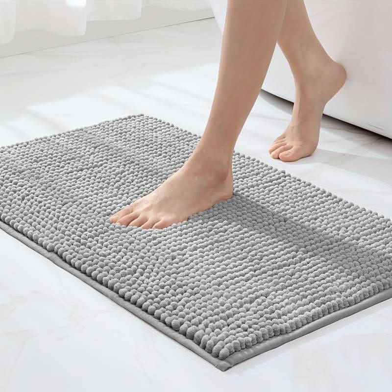 Chenille Bath Mat with Non-Slip Backing