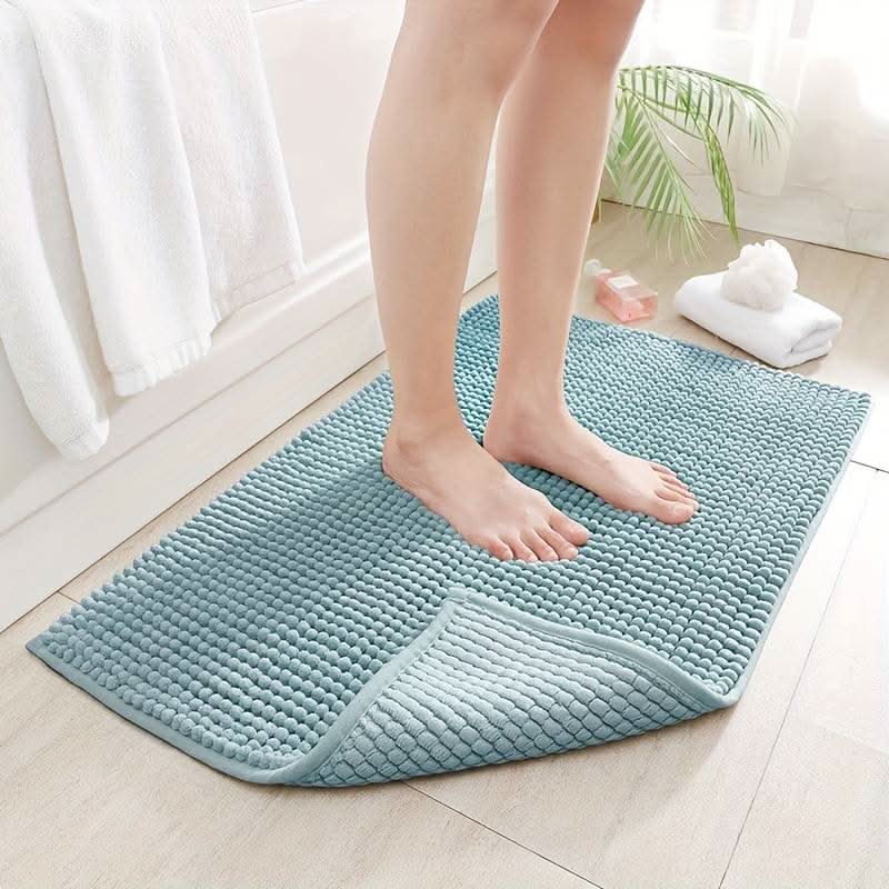 Chenille Bath Mat with Non-Slip Backing
